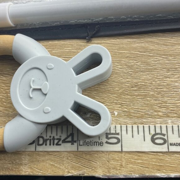 LouLou Lollipop Baby Teether Set - Silicone & Wood - Bunny & Bear Design - Picture 3 of 6